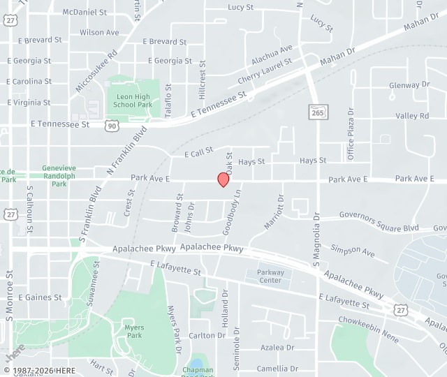 Location Map: 857 East Park Avenue Tallahassee, Florida 32301
